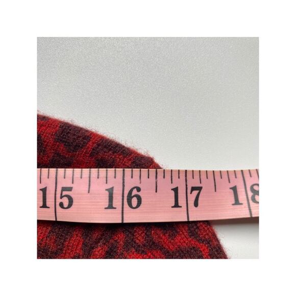Neiman Marcus 100% Cashmere Red Leopard Print Sweater Size L - Picture 13 of 13